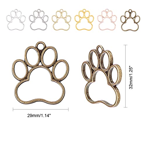 OLYCRAFT Color-Lasting Hollow Resin Dog Paw Frames for Jewelry Making
| OLYCRAFT 29x32mm Alloy Dog Paw Charms for Jewel