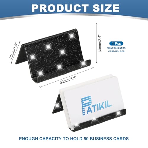 Black PATIKIL Acrylic Business Card Holder for Desk Display and Organization in Office Environment
| PATIKIL Black Acry